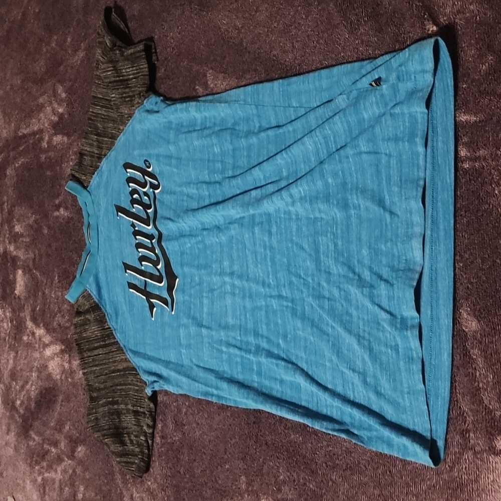 Boys hurley blue and gray short sleeve tee size XL
